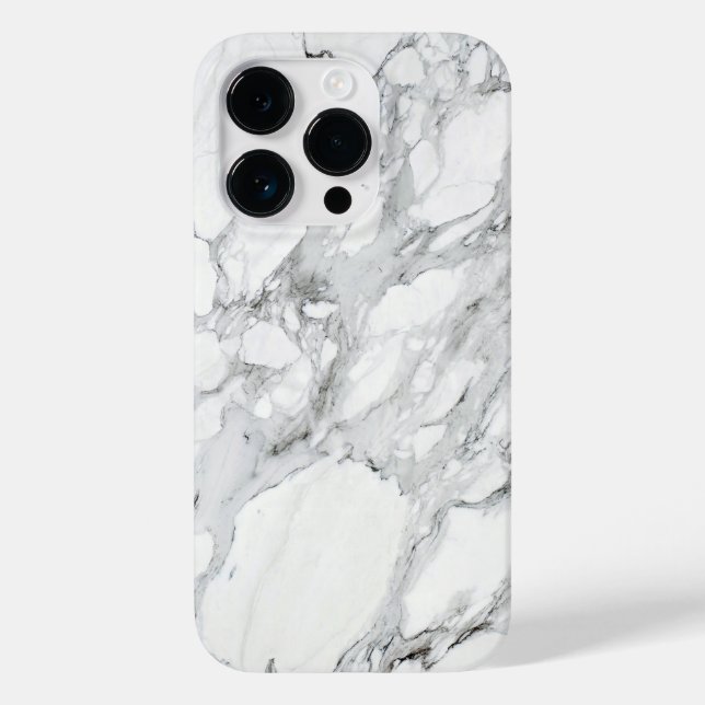 Stone Black White Grey Carrara Marble Case-Mate iPhone Case (Back)
