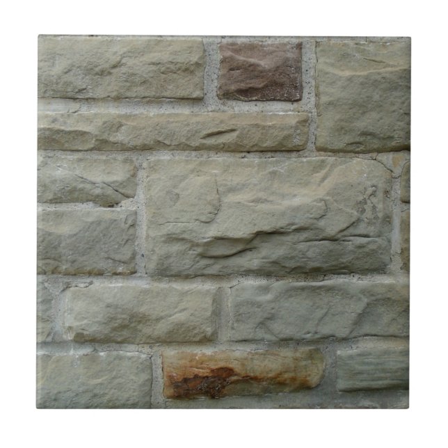 Stone Block Wall Ceramic Tile (Front)