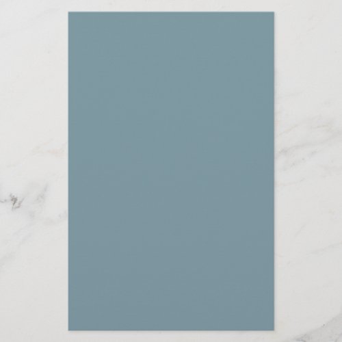 Stone Blue Solid Color Stationery