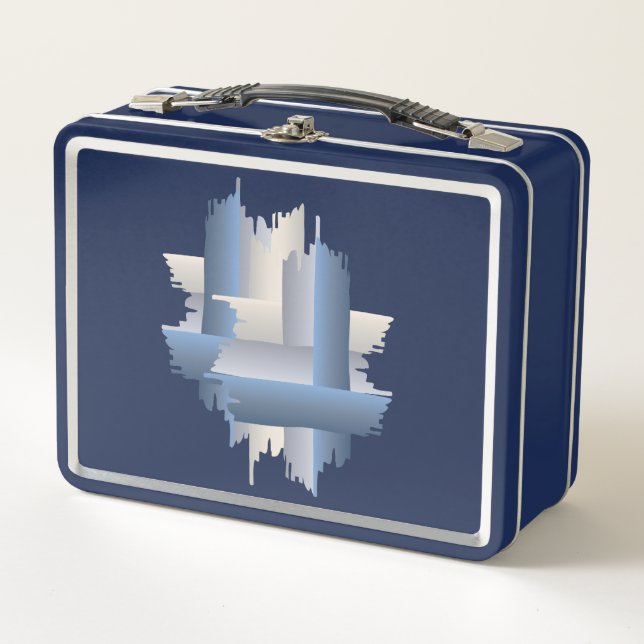 stone brick city metal lunch box (Front)