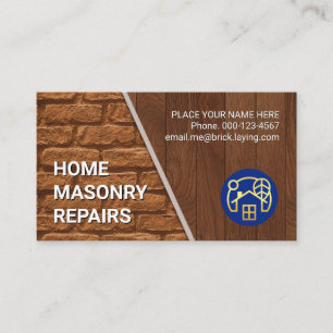 Stone Brick Timber Wood Layers Business Card