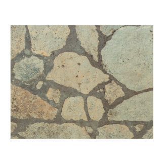 Stone Brick Wood Wall Art