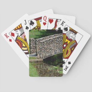 Stone Bridge Lilypads Nature Poker Cards