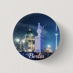 Stone bridge near Berlin Cathedral in Germany Button