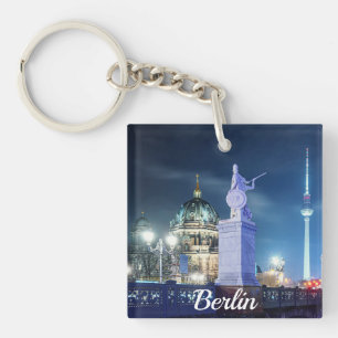 Stone bridge near Berlin Cathedral in Germany Keychain