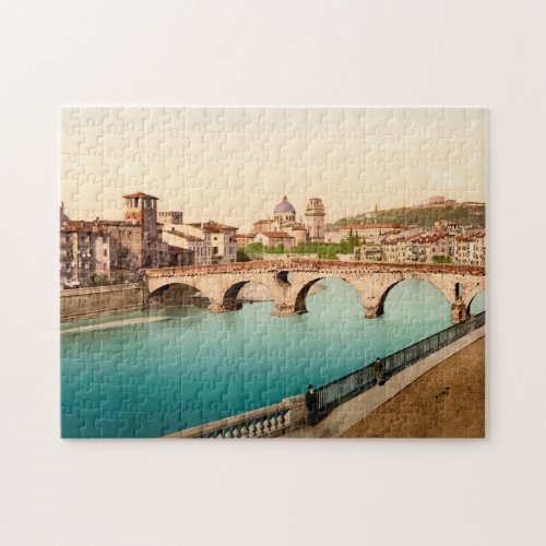 Stone Bridge San Giorgia Verona Italy Jigsaw Puzzle