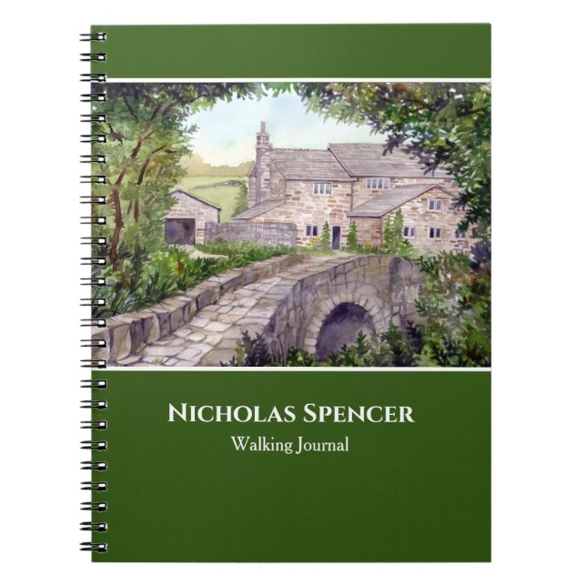 Stone Bridge Watercolor Landscape Painting Notebook (Front)