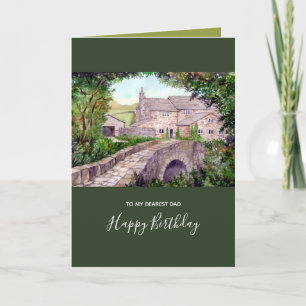 Stone Bridge Watercolor Painting Card