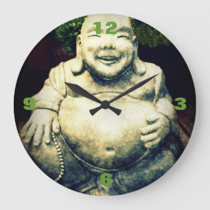Stone Buddha Belly Ornament Large Clock