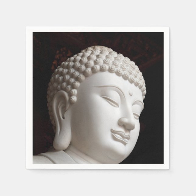 Stone Buddha Head Napkins (Front)
