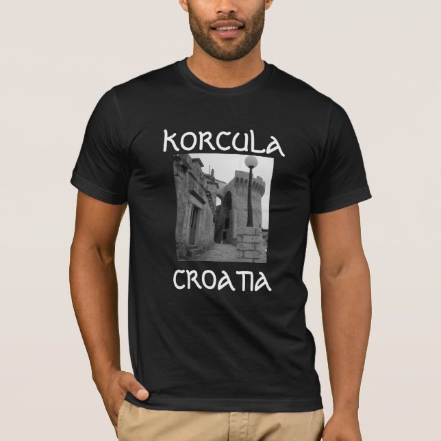 Stone Buildings in Korcula T-Shirt (Front)
