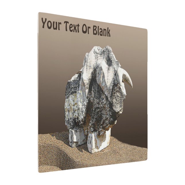 Stone Bull - Ma'alot Metal Print (Angled)