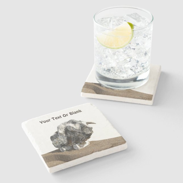 Stone Bull - Ma'alot Stone Coaster (Side)