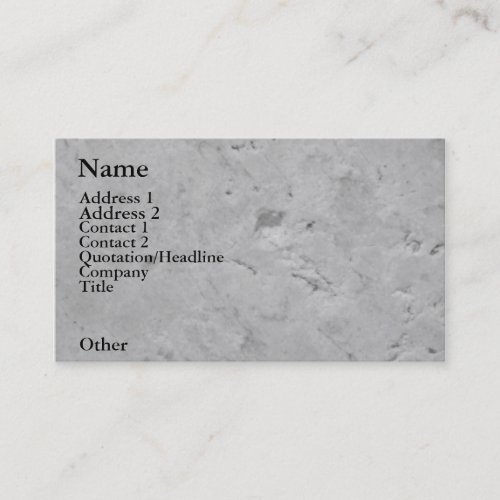 Stone Business Card