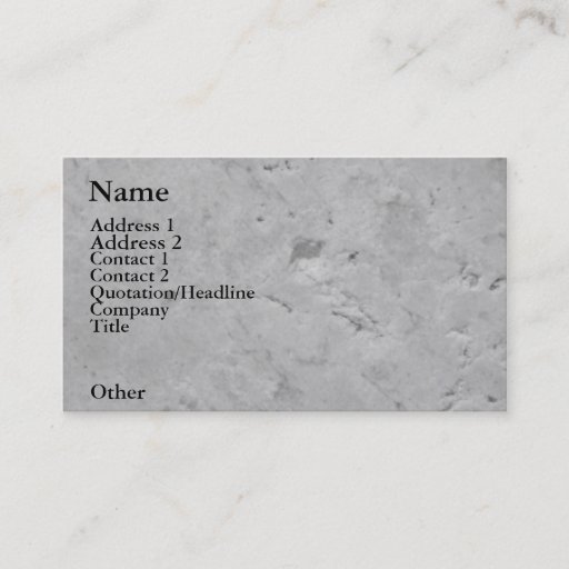 Customizable Stone Business Card