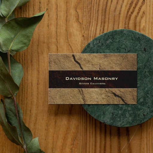 Customizable Stone Business Card