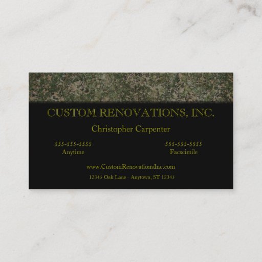 Customizable Stone Business Card Template