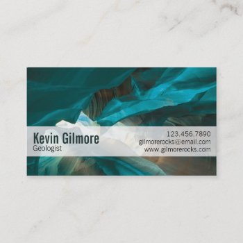 Stone Cave Walls - Blue Business Card by fireflidesigns at Zazzle