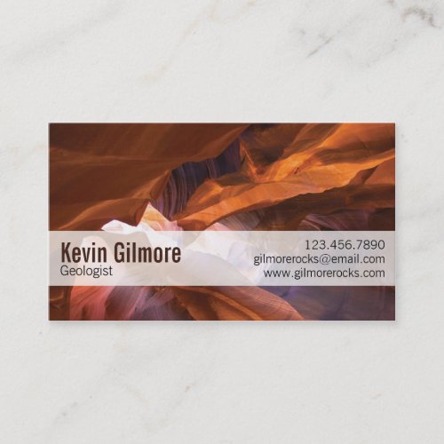 Stone Cave Walls _ Red Business Card