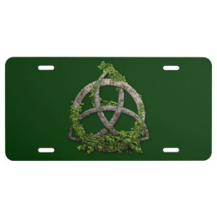 Stone Celtic Trinity Knot License Plate