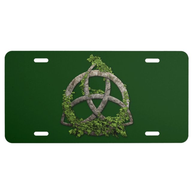 Stone Celtic Trinity Knot License Plate (Front)