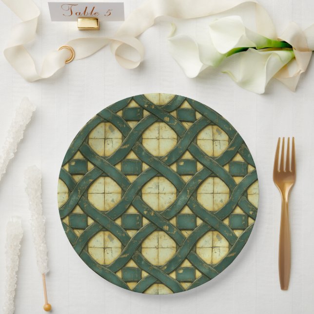 Stone Celtic Weave Paper Plates (Wedding)