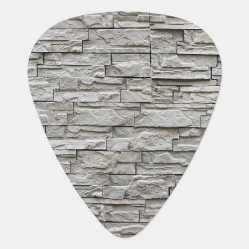 Stone Cement Grayish White Wall Pattern Guitar Pick