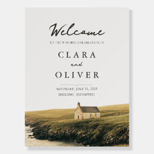 Stone Chapel Cliff Meadow Wedding Welcome Sign