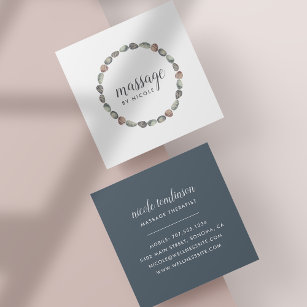 Stone Circle   Massage or Wellness Square Business Card