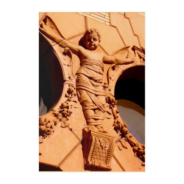 Stone Citizens - granite baby in swaddling clothes Acrylic Print (Front)