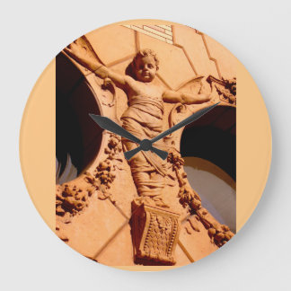 Stone Citizens - granite baby in swaddling clothes Large Clock