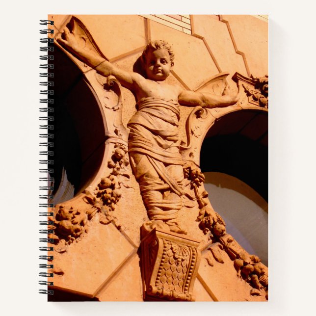 Stone Citizens - granite baby in swaddling clothes Notebook (Front)