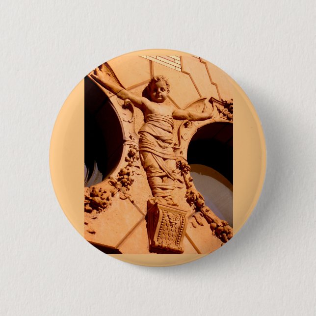 Stone Citizens - granite baby in swaddling clothes Pinback Button (Front)