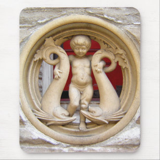Stone Citizens granite putto and dolphins Mouse Pad