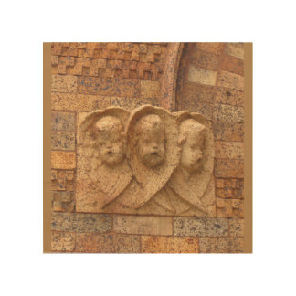 Stone Citizens three granite infants Wood Wall Art