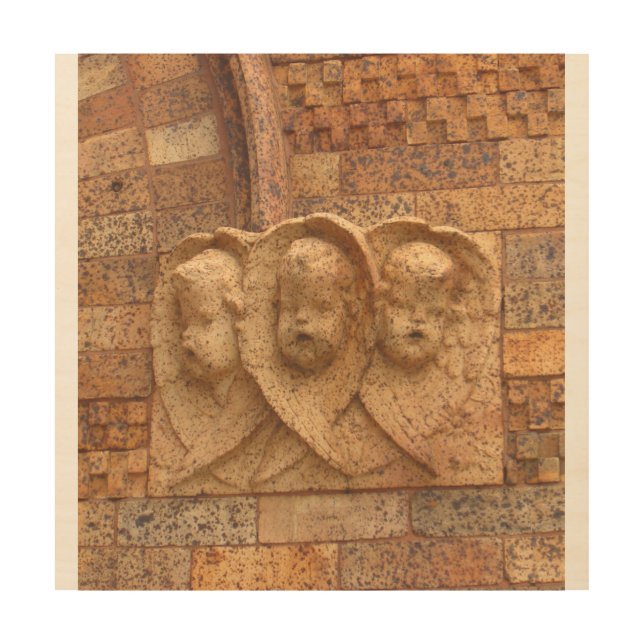 Stone Citizens three granite infants Wood Wall Decor (Front)