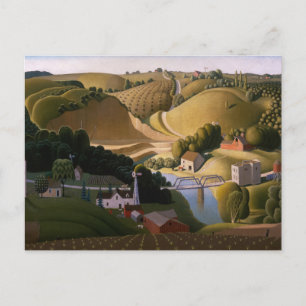 Stone City, 1930 by Grant Wood Postcard