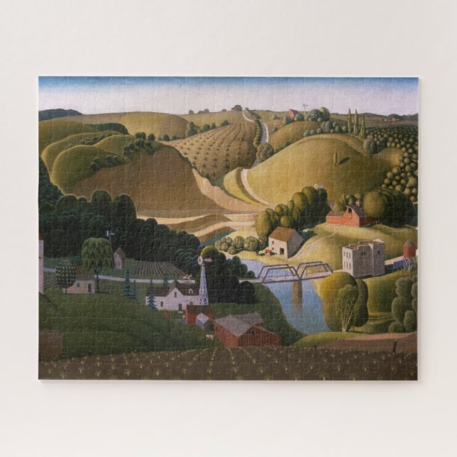 Stone City by Grant Wood Jigsaw Puzzle (Horizontal)