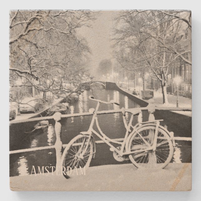 Stone Coaster Amsterdam in the snow (Front)