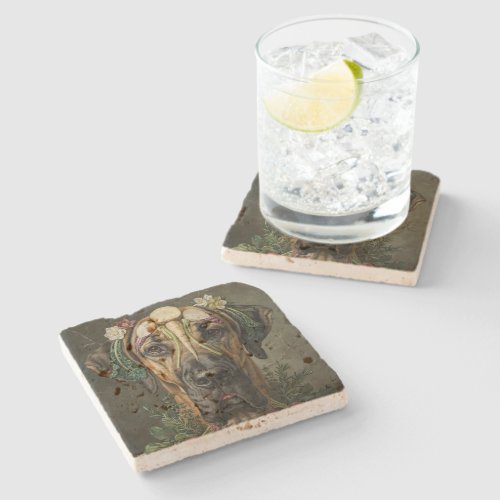 Stone Coaster ARchimboldo Great Dane Painting