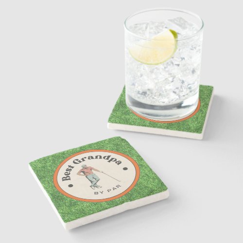 Stone Coaster _ Best Grandpa by Par 