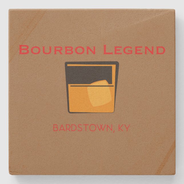 Stone Coaster - Bourbon Legend (Front)