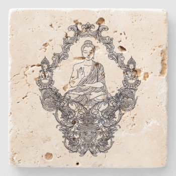 Stone Coaster : Buddha by TINYLOTUS at Zazzle