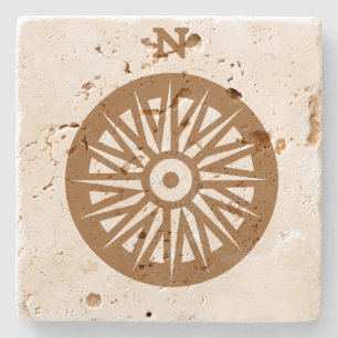 Stone Coaster - Compass Rose