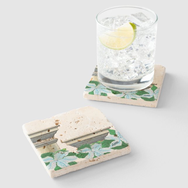 Stone Coaster  :  Grecian Columns  (Side)