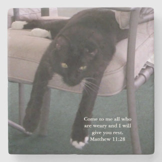 Stone Coaster- Matthew verse "come to me..."  Stone Coaster