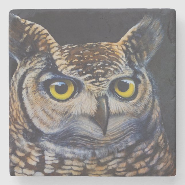 Stone Coaster Owl (Front)
