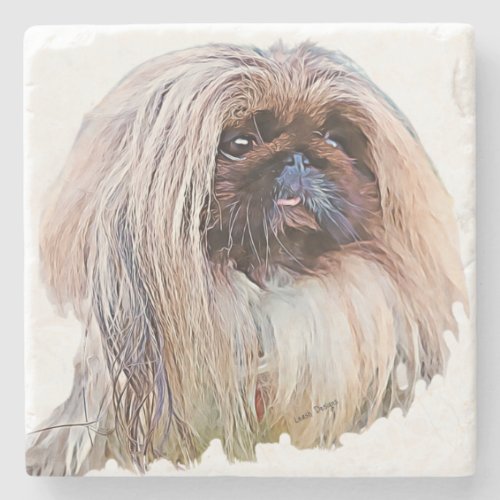 Stone Coaster Pekingese