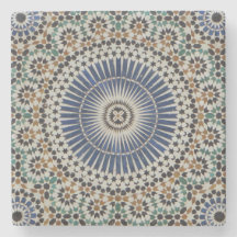 Stone Coaster - photo Moroccan mosaic tile