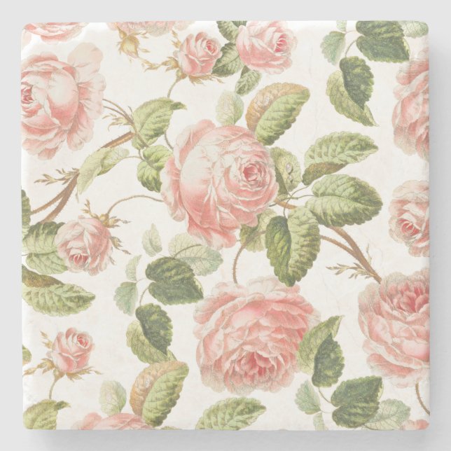 STONE COASTER : VINTAGE ROSES (Front)